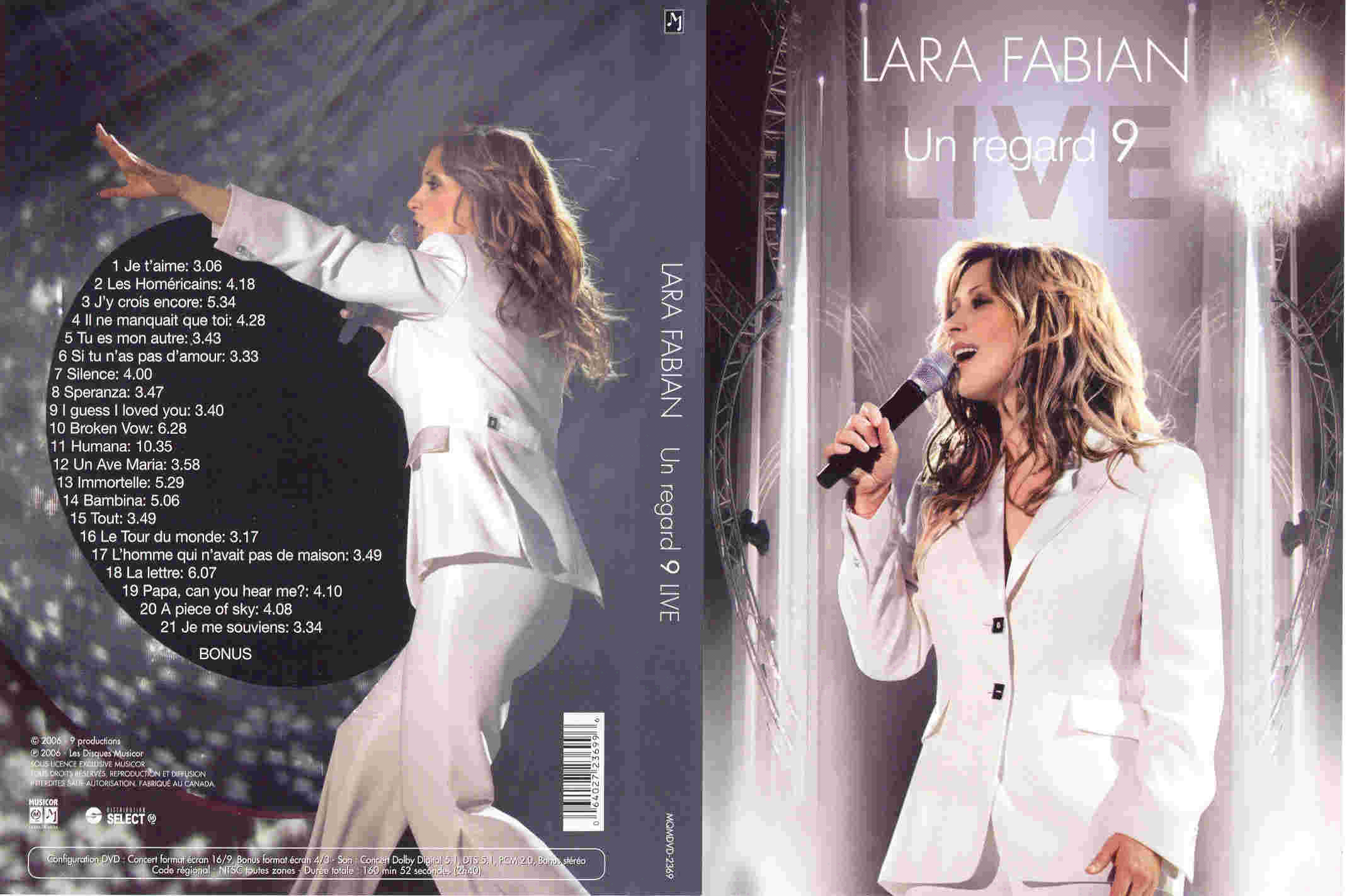 Lara Fabian Un Regard 9 : Front | DVD Covers | Cover Century 